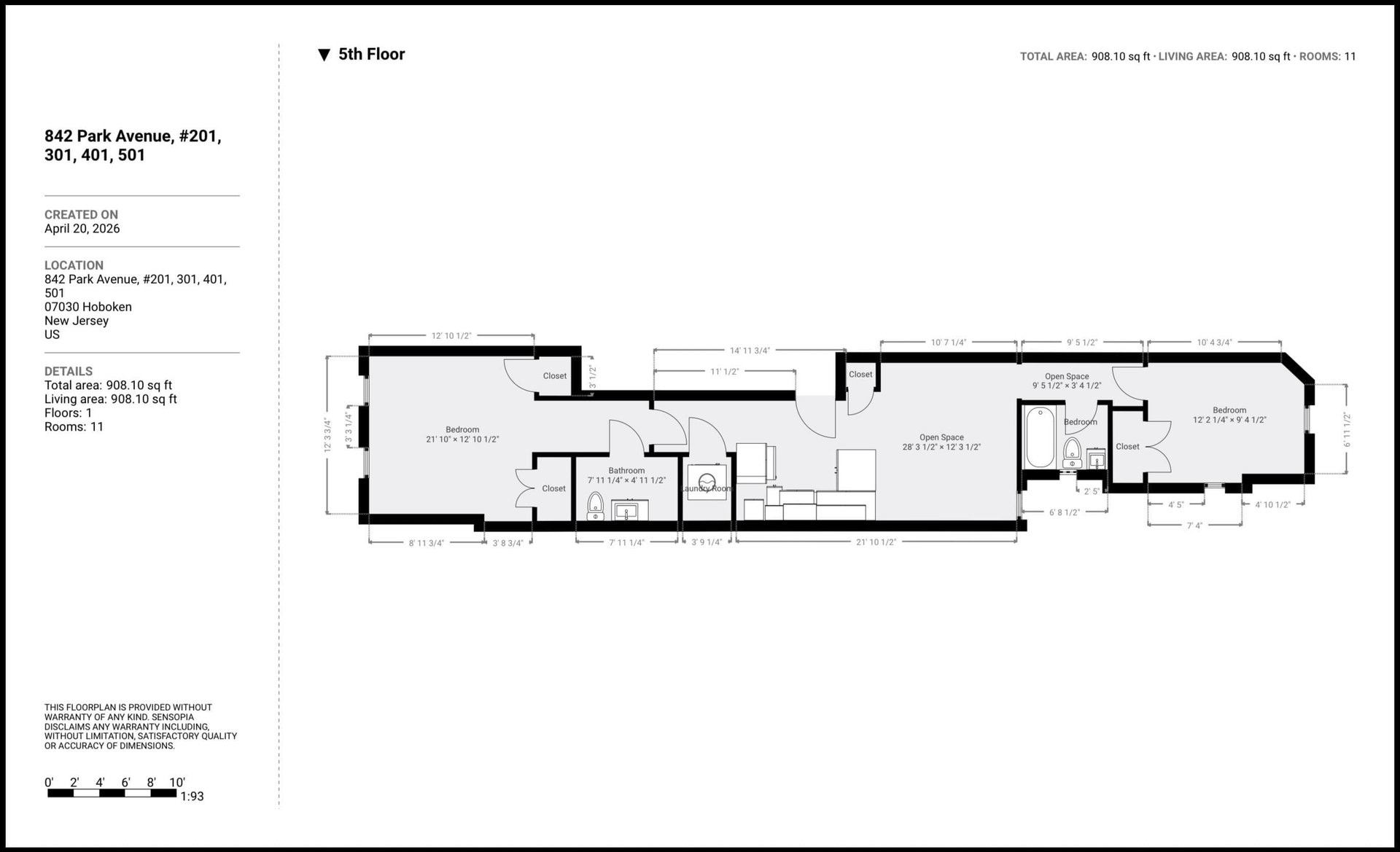 842 PARK AVE, #201, Hoboken, NJ 07030