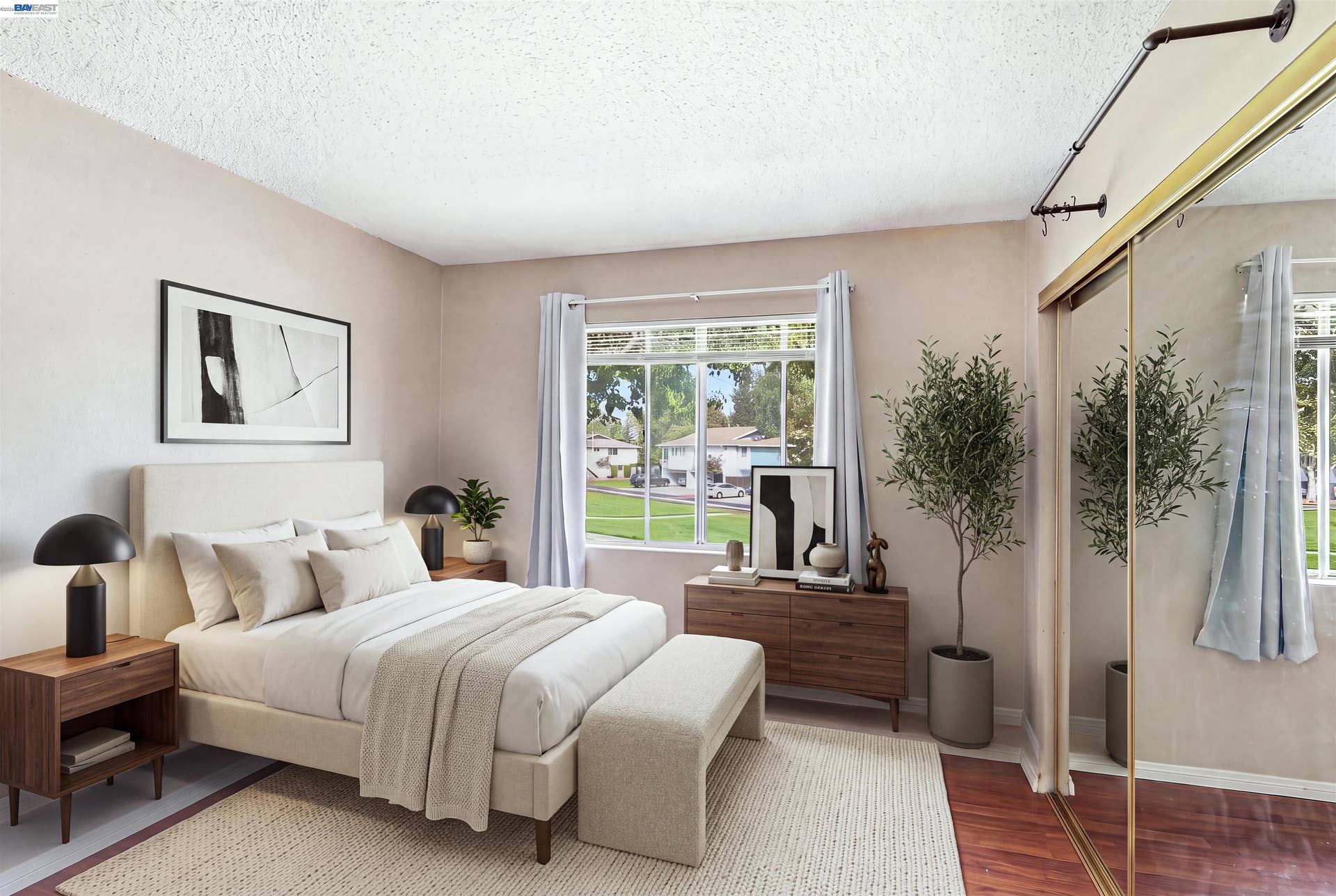 Bedroom 1  Digitally Altered / Virtually Staged. Original photo follows.