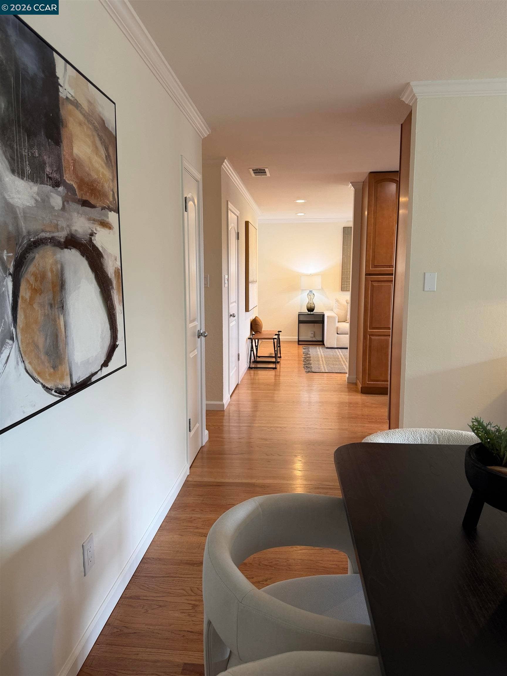 View from dining are toward kitchen
