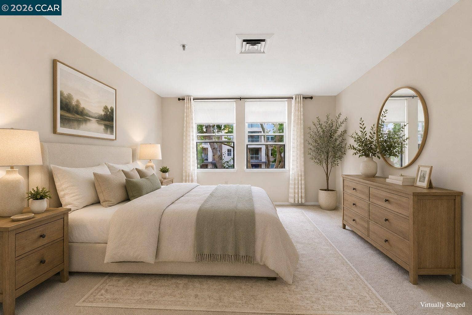 Virtually Staged Bedroom