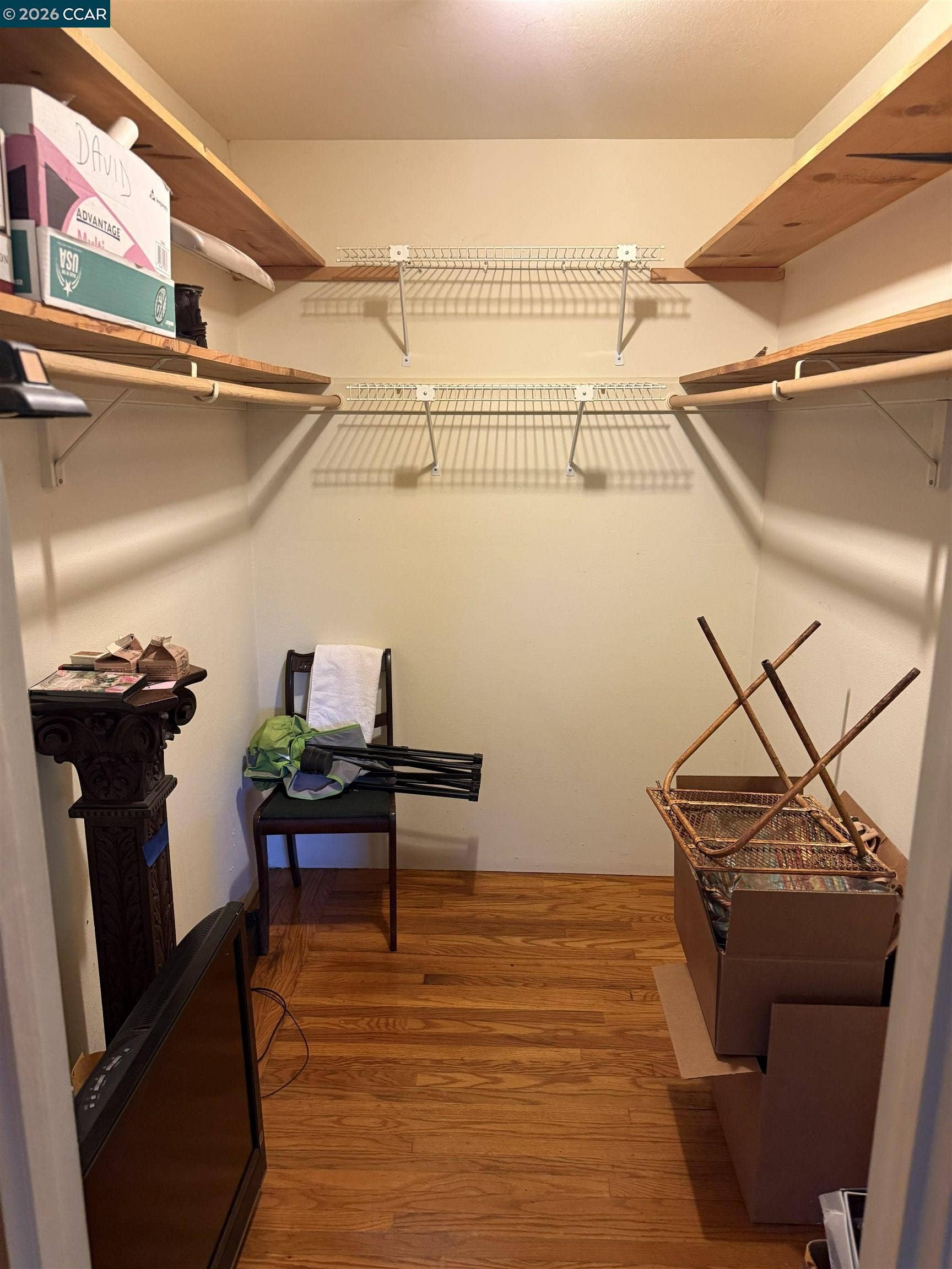 Ample room in the Master Bedroom's Walk-in Closet.
