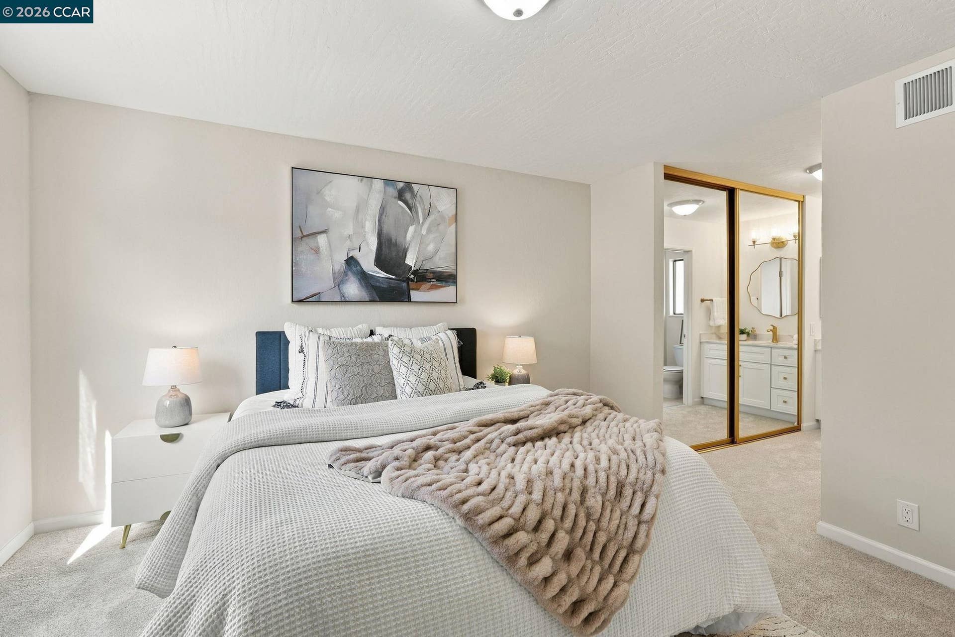 Spacious primary bedroom