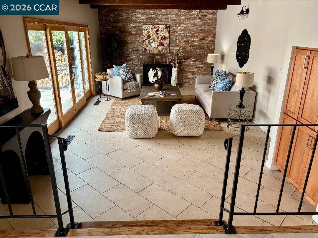 F/R w/Brick Fireplace