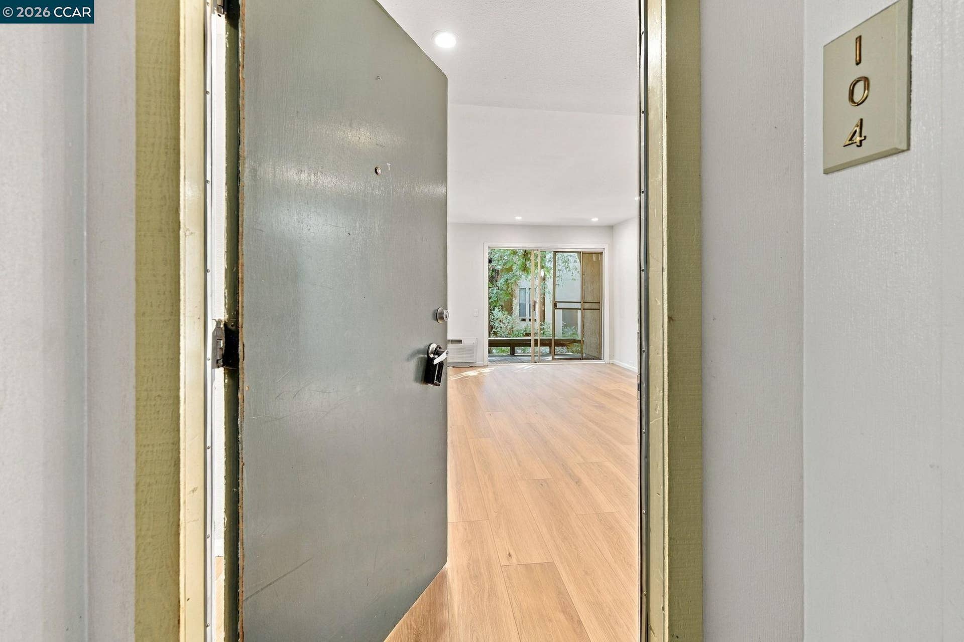 Front door of unit