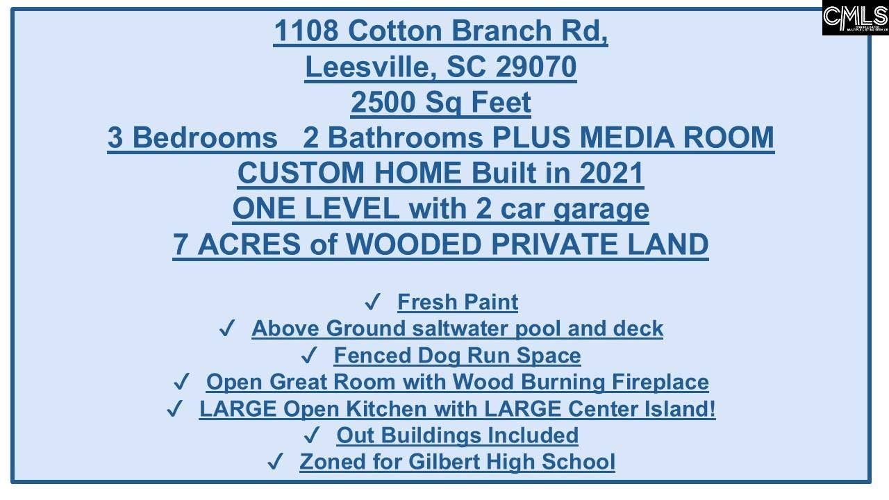 1108 Cotton Branch Road, Leesville, SC 29070