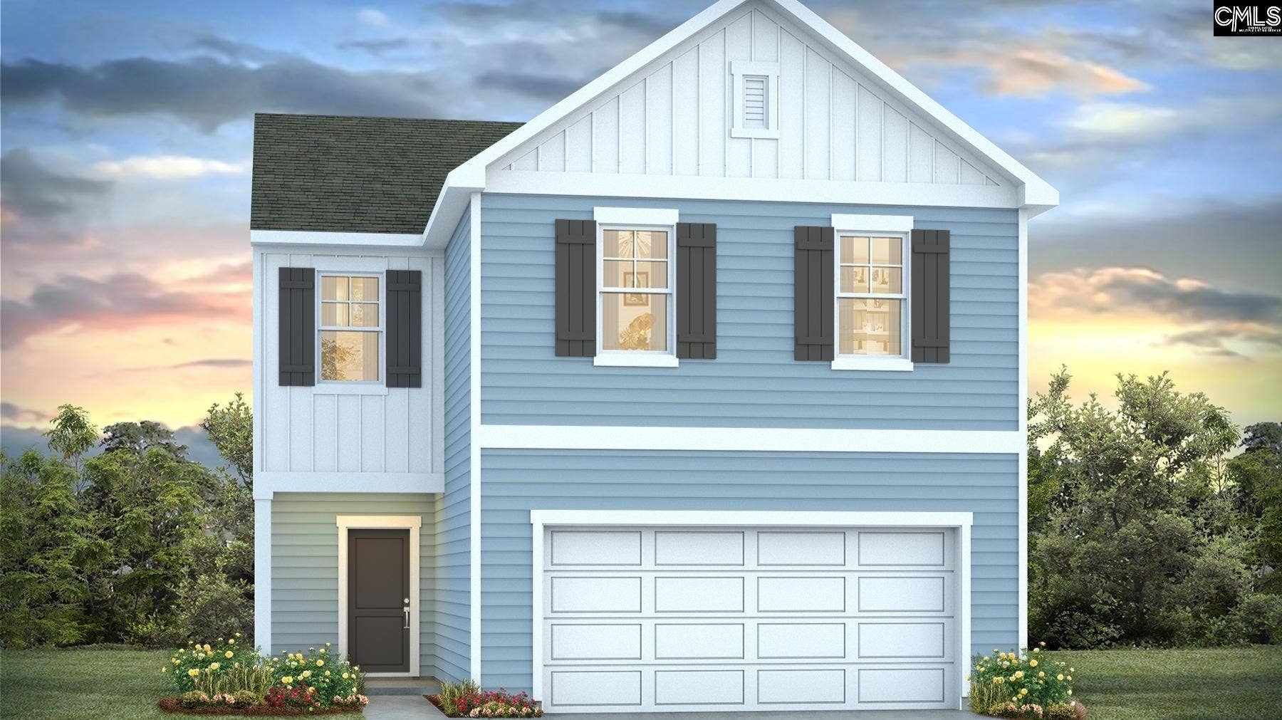 *This rendering is based on the true features and colors of the home, though they may vary slightly.