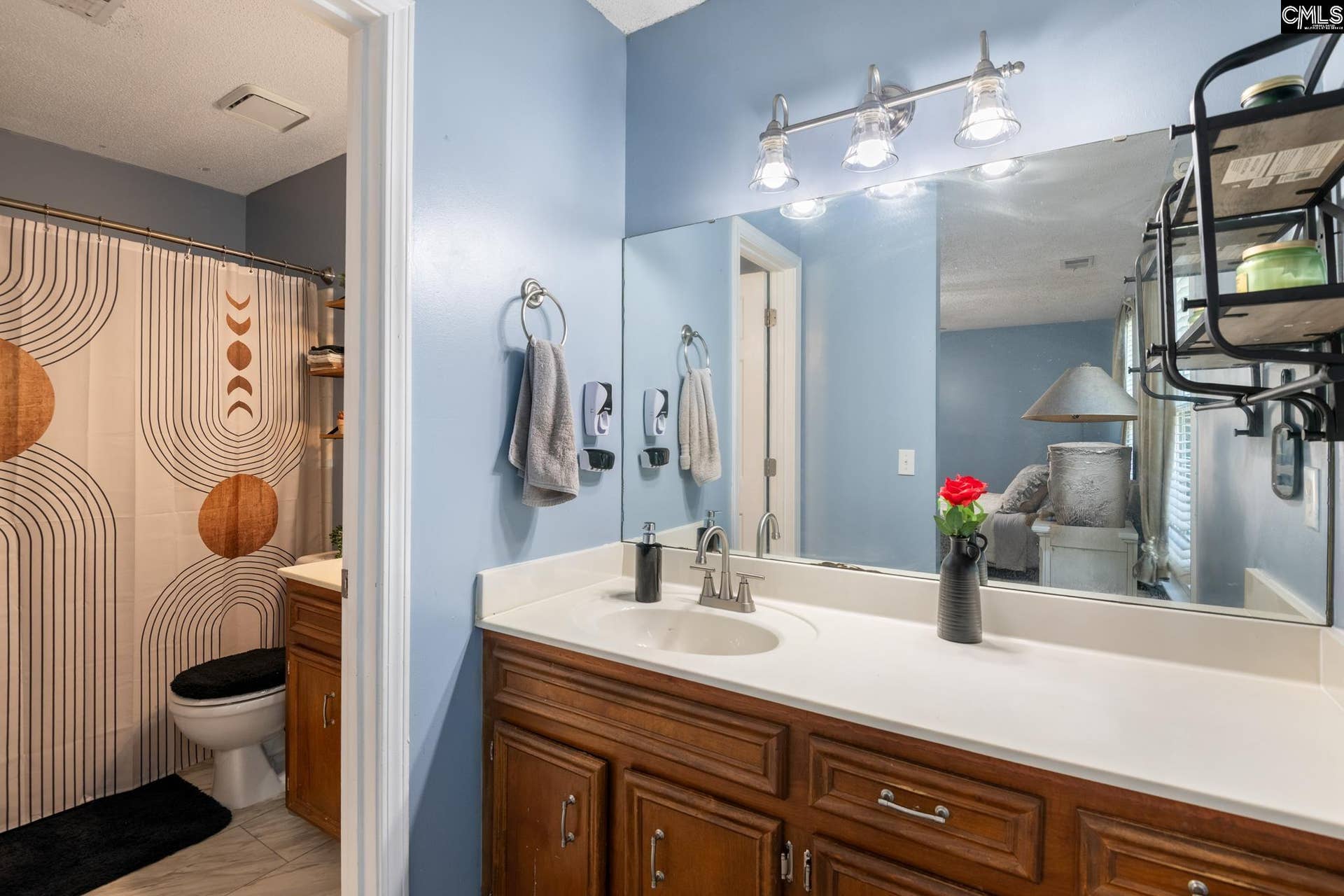 Primary bath with two separate vanities