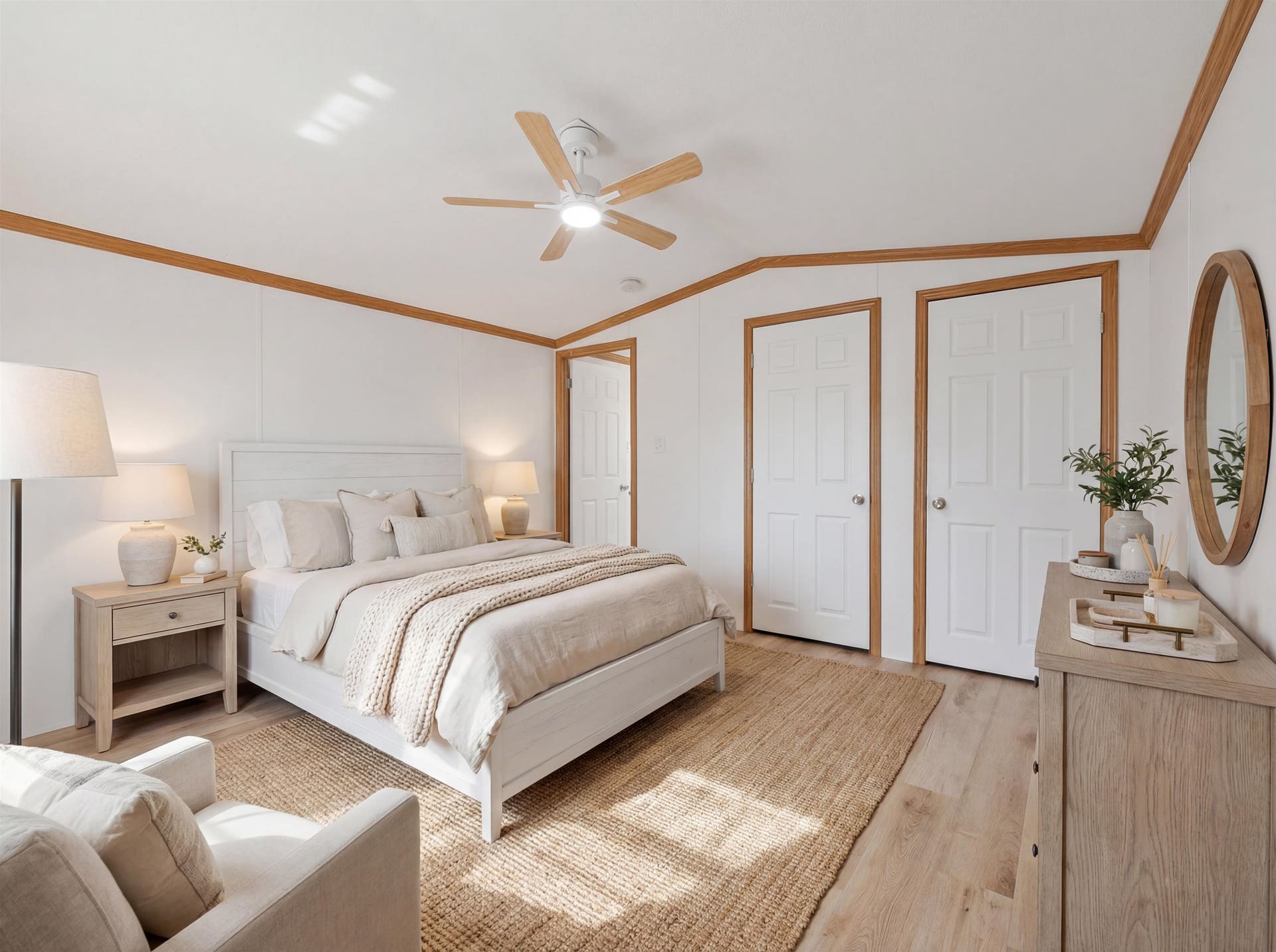Virtually Staged Primary Bedroom