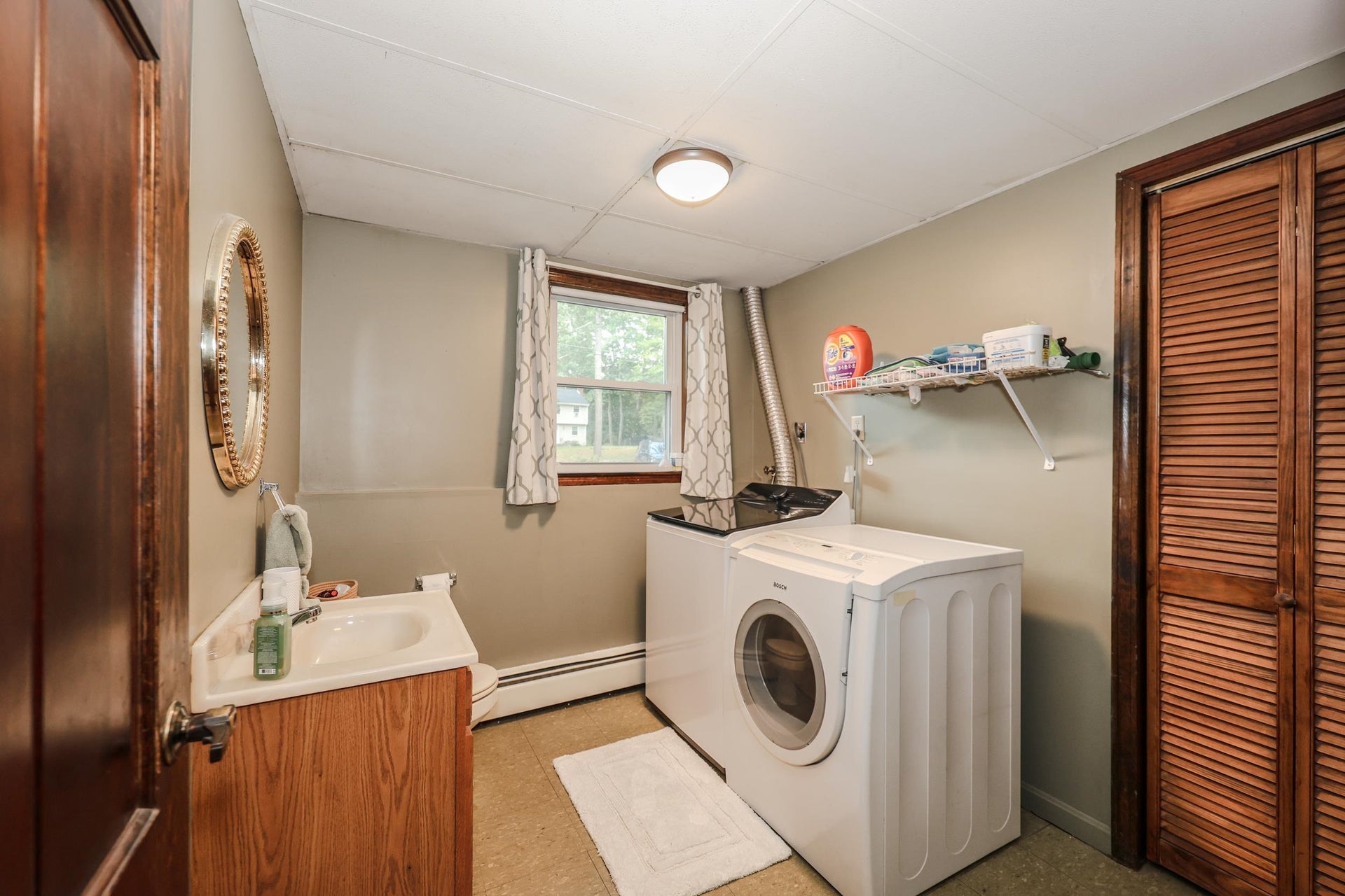 Half bath with laundry