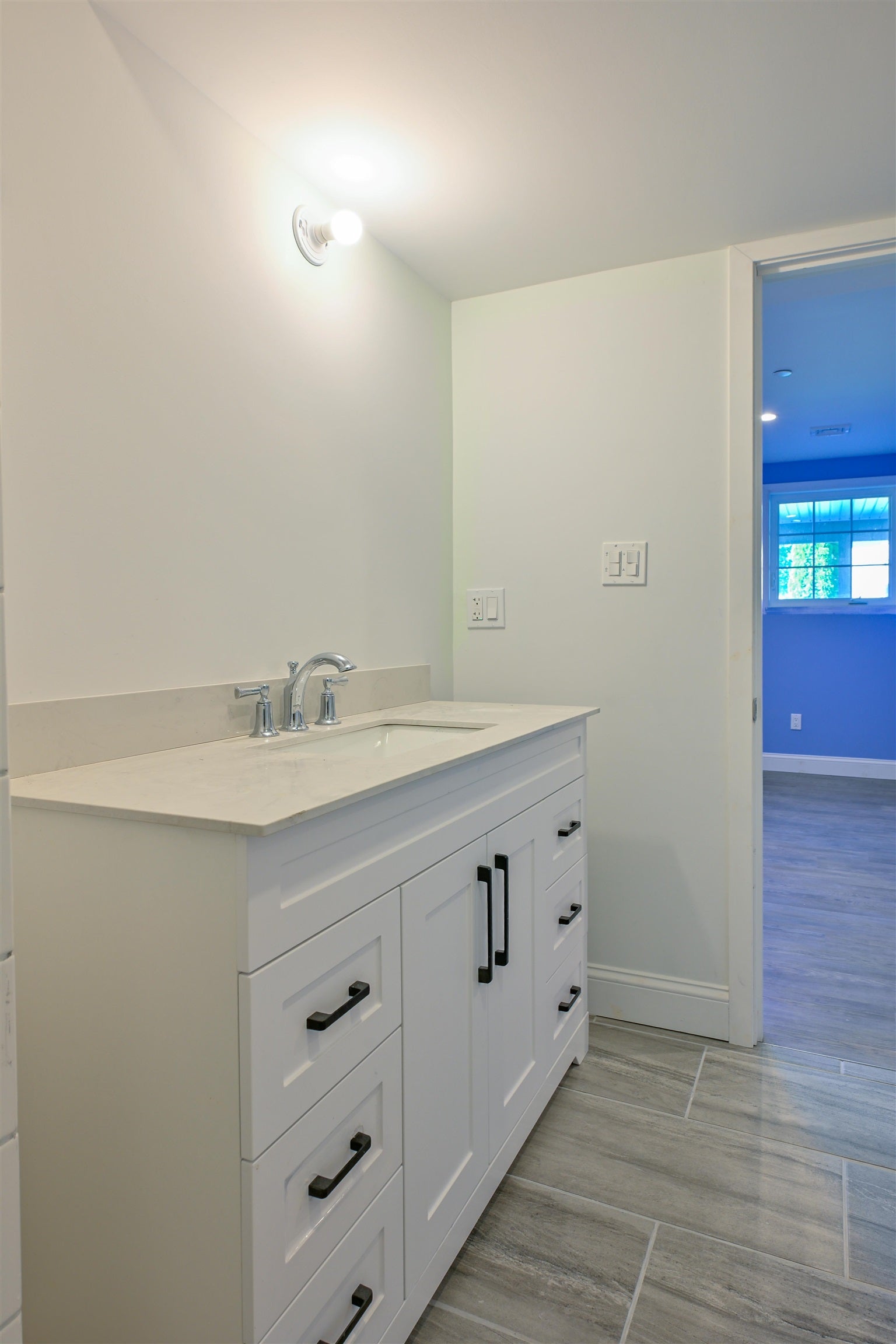 Nice three-quarter bathroom in basement