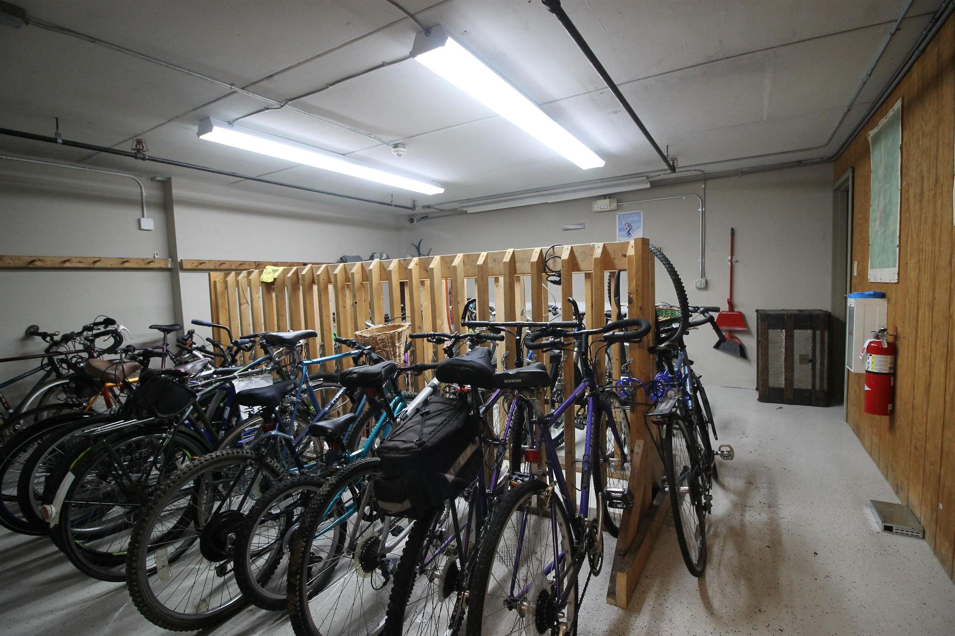 Shared Bike and Ski Storage Room