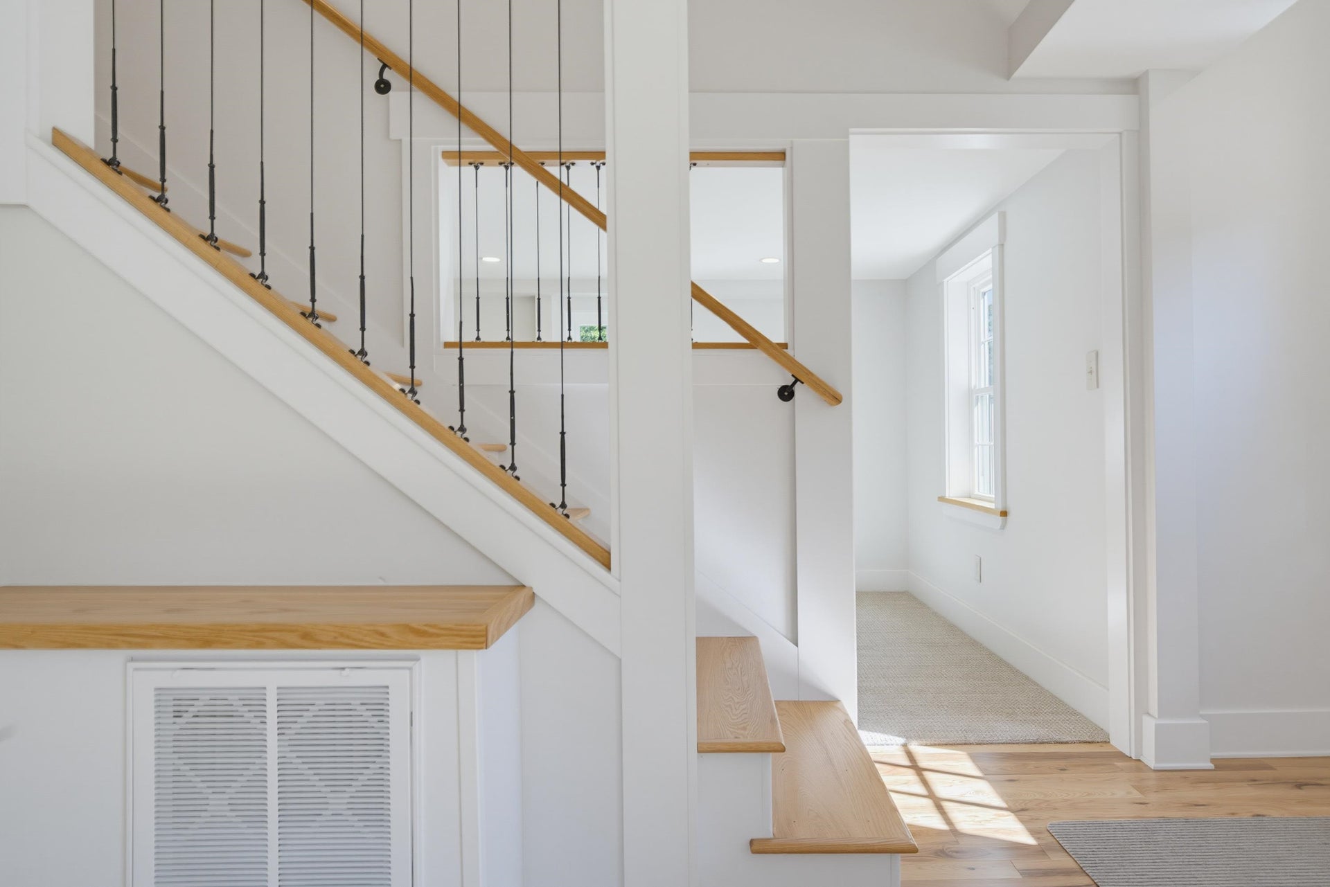 Hardwood stairs and entry way