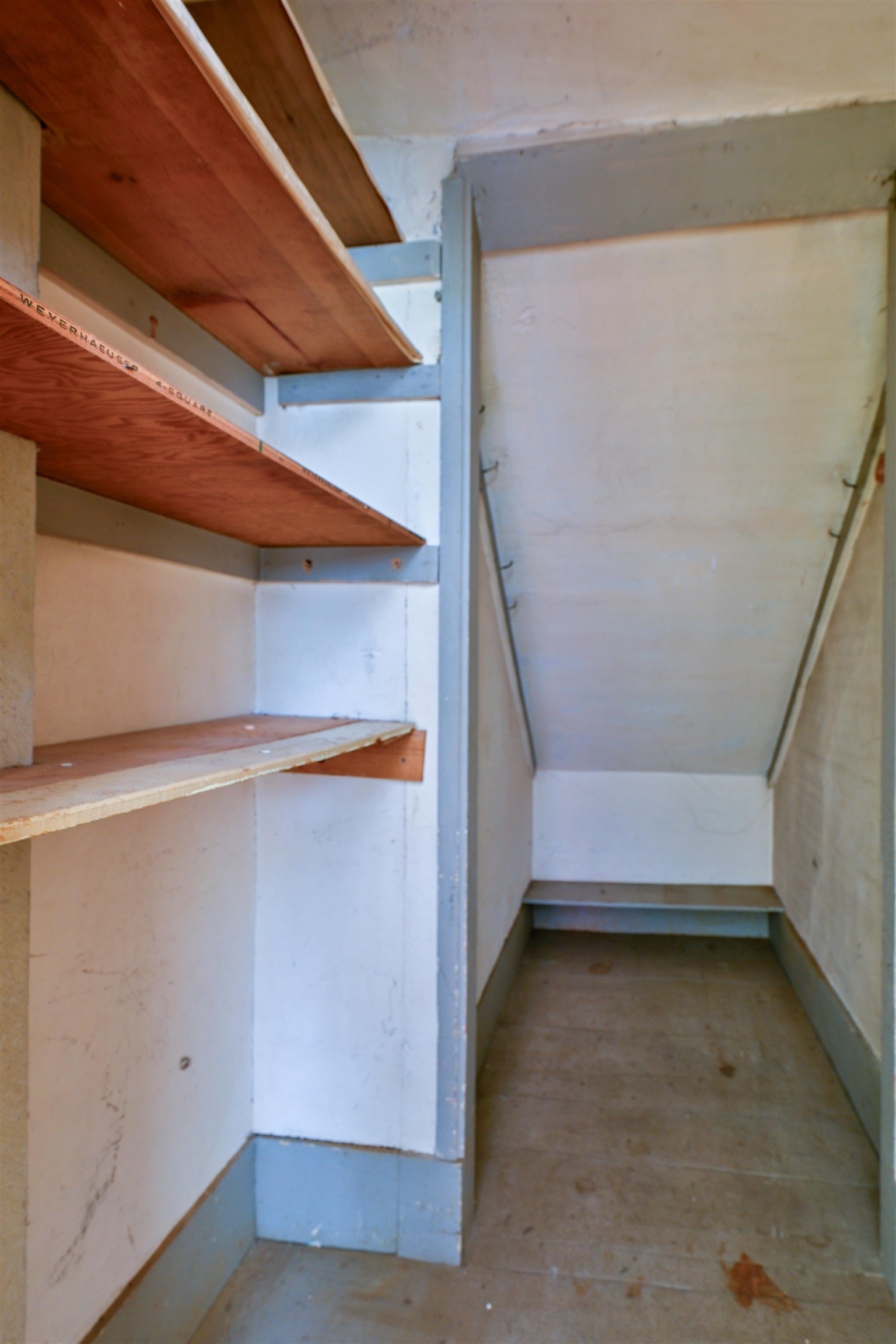 Deep closet off dining room